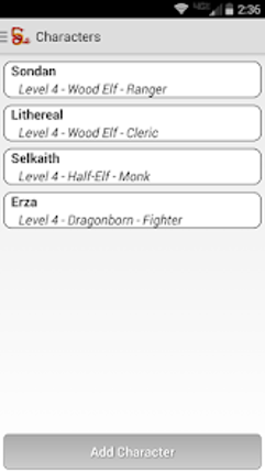 Squire - Character Manager Image
