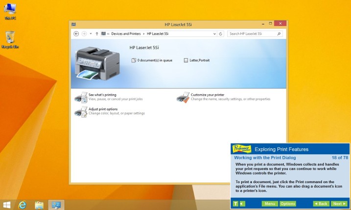 Professor Teaches® Windows® 8.1 screenshot