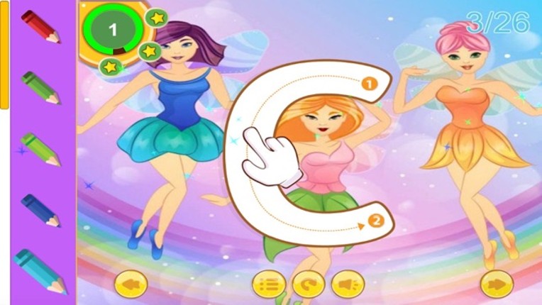 Fairy tale and ABC Alphabet tracing for kid Image