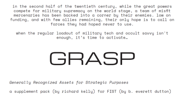 Games like GRASP (an asset pack for FIST)