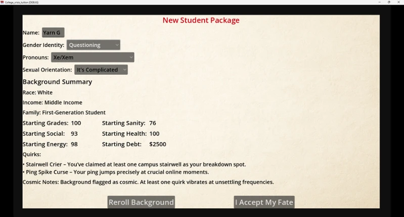 College Crisis: The Tuition Survival Game Image