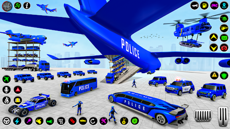 Police Car Transport Games 3D screenshot