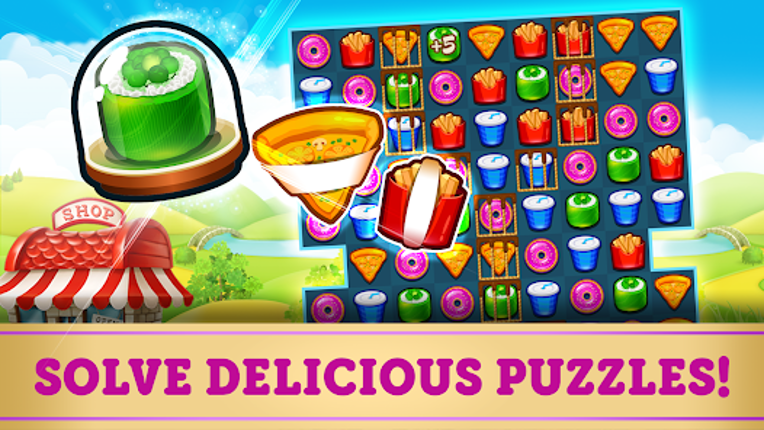 Fast Food Match 3 Game Offline screenshot