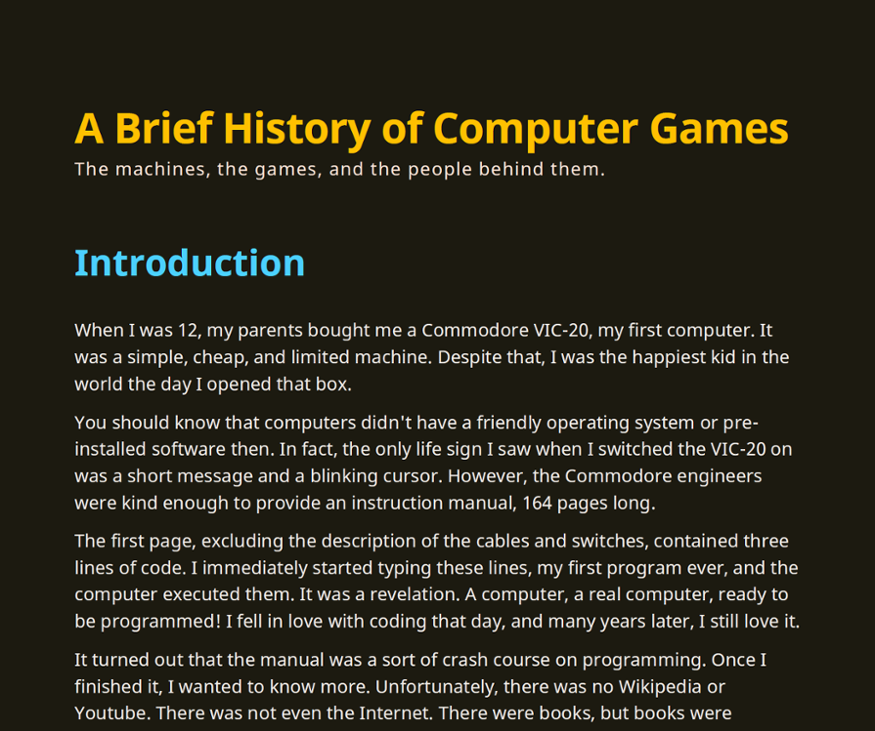 Games like A Brief History of Computer Games (preview)