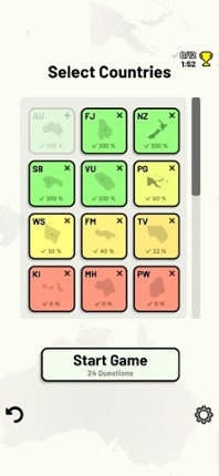 Countries of Oceania Quiz screenshot