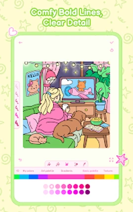 Cozy Girl Life: Coloring Book screenshot