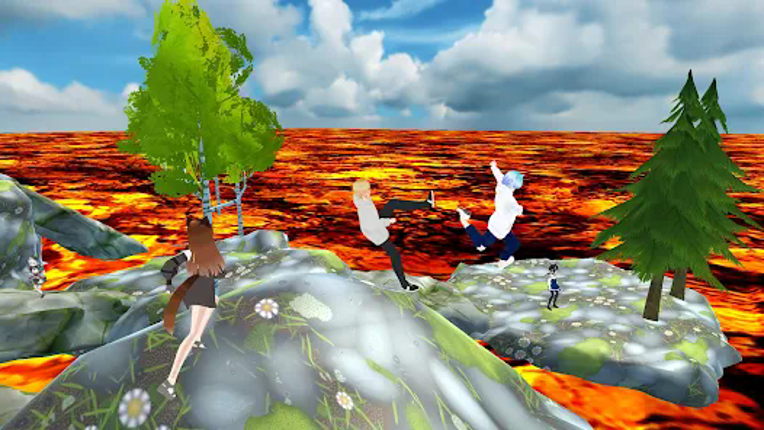 The floor is lava game parkour Image