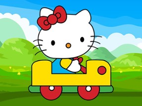 Hello Kitty Car Jigsaw Image