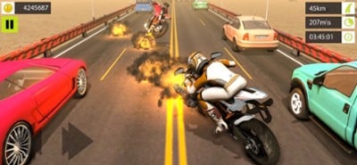 Highway Motor Bike Racing 3D Image