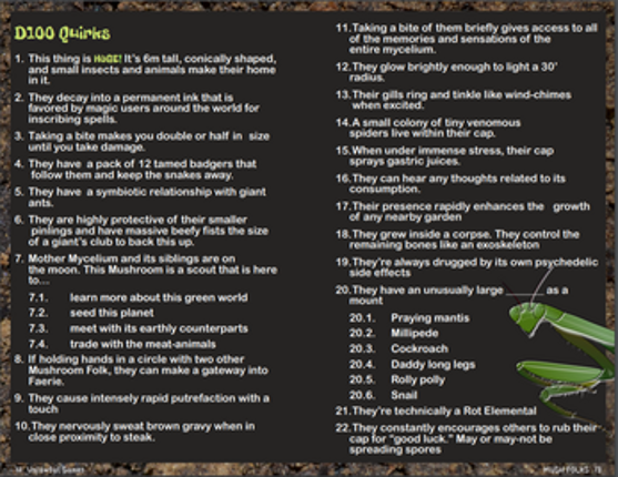 MUSHFOLKS: A d100+ Mushroom Person Generator Image