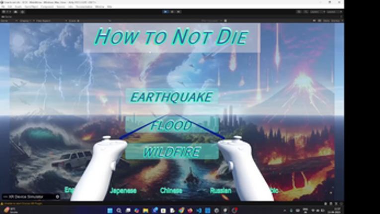 Virtual Reality Disaster Simulation screenshot