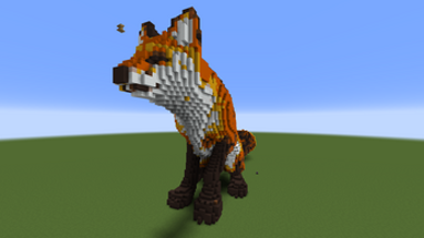 Giant pooping fox in Minecraft Java Edition Image