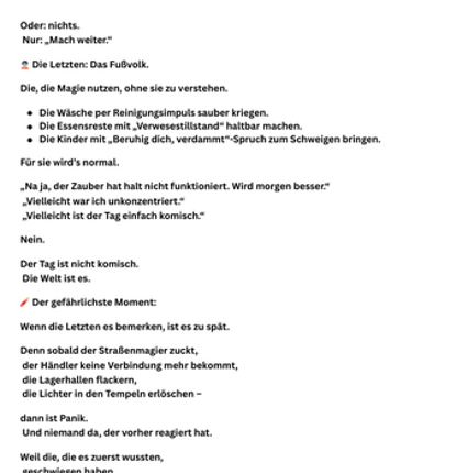 Kapitel 2: Was wäre wenn... Magie versiegt? Image