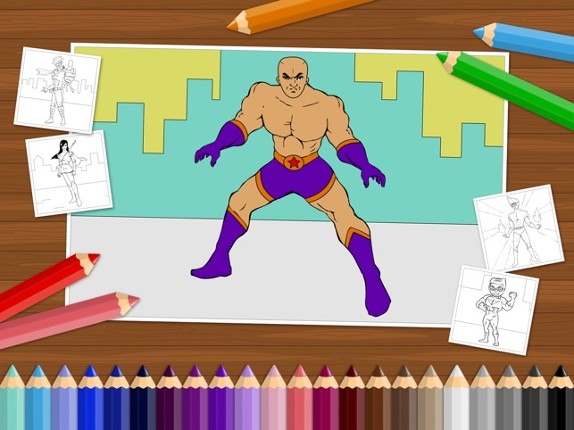 Superheroes - Coloring Book for Little Boys and Kids - Free Game screenshot