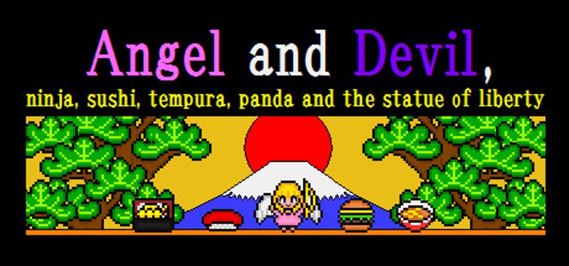 Angel and Devil,ninja,sushi,tempura,panda and the statue of liberty Image