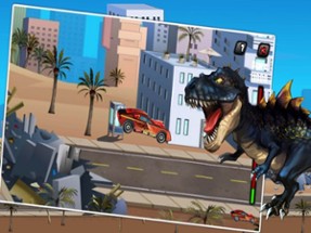 Dinosaur Attack:Car Racing Image