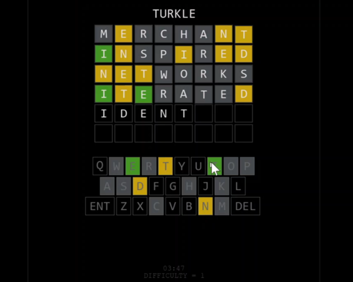 Games like Turkle - a more challenging Wordle