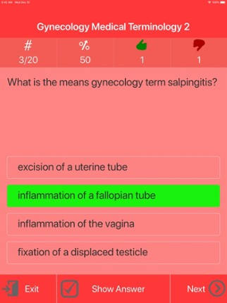 Gynaecology Medical Terms Quiz screenshot