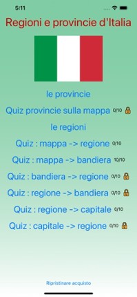 Regioni e provincie d'Italia screenshot