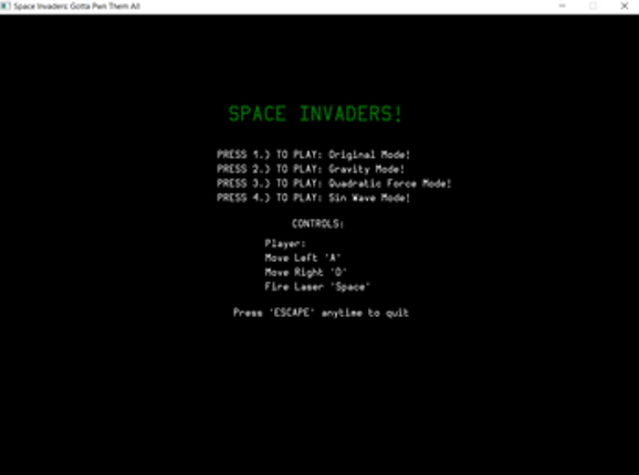 Space Invaders screenshot