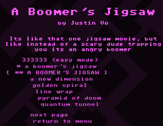 A Boomer's Jigsaw Game Cover