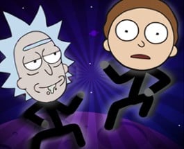 Rick & Morty like a Stickman - Fighting Image