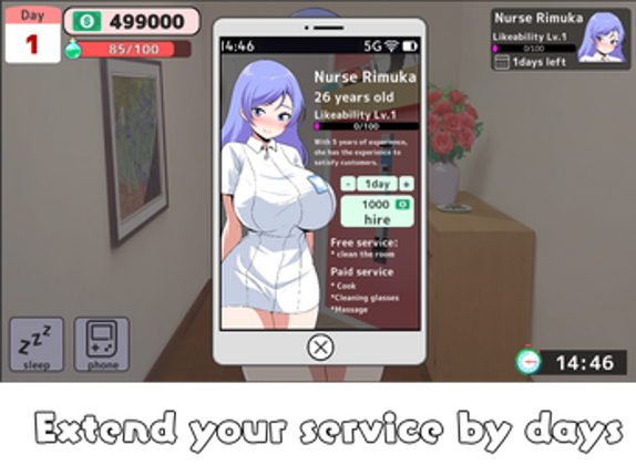 Maid rental service screenshot