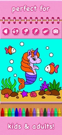 Pony Unicorn Coloring Book Image