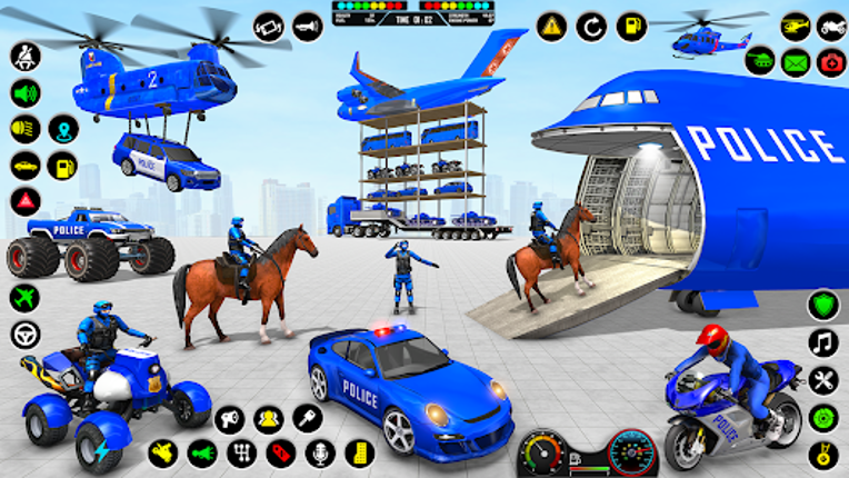 Police Car Transport Games 3D screenshot