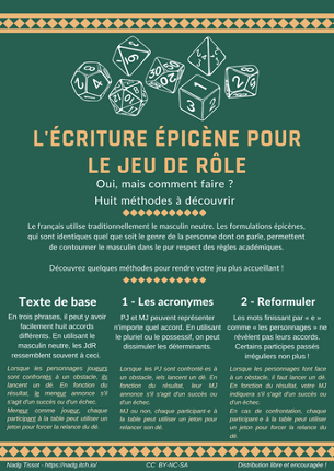 Ecriture épicène en JdR Image