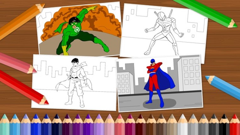 Superheroes - Coloring Book for Little Boys and Kids - Free Game screenshot