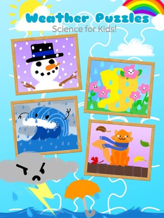 Weather Puzzles for Toddlers and Pre-K - Science for Kids! Educational learning games about seasons and climate, from sun to snow! screenshot