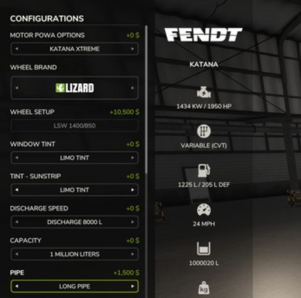 FS25 Fendt Katana Forage Harvester Edit screenshot