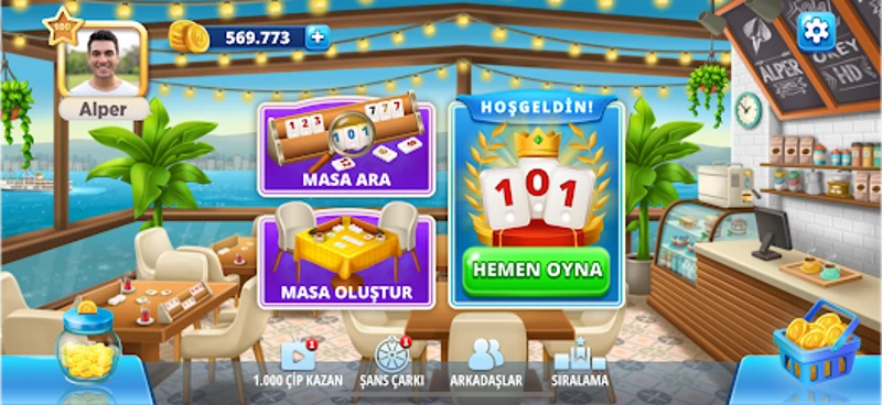 101 Okey Online HD Yüzbir screenshot