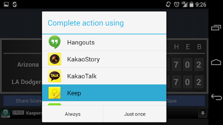 Kennedy Score - Baseball Score Image