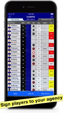 Hockey Agent: Team Manager sim screenshot