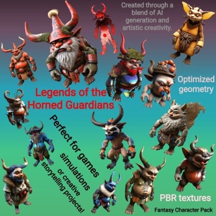 Legends of the Horned Guardians 3D Model Image