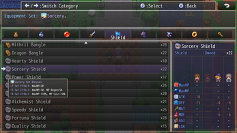 Equipment Set Bonuses plugin for RPG Maker MZ Image