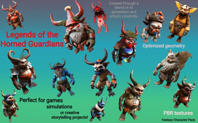 Legends of the Horned Guardians 3D Model screenshot