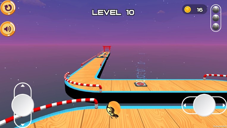 Sky Ball Rolling 3D Image