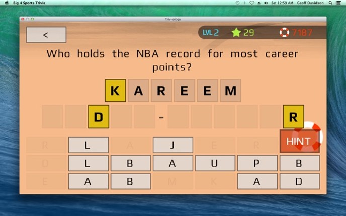 Big 4 Sports Trivia screenshot