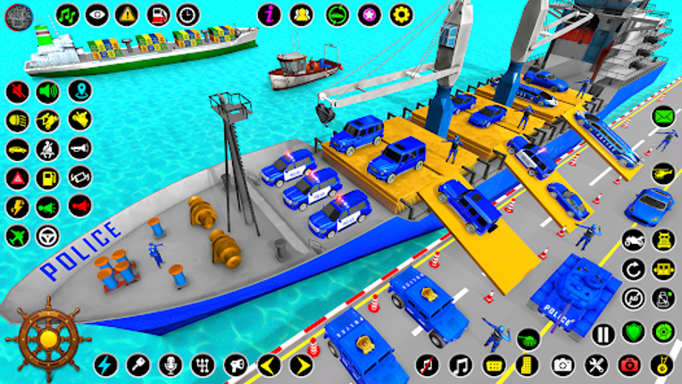 Police Car Transport Games 3D screenshot