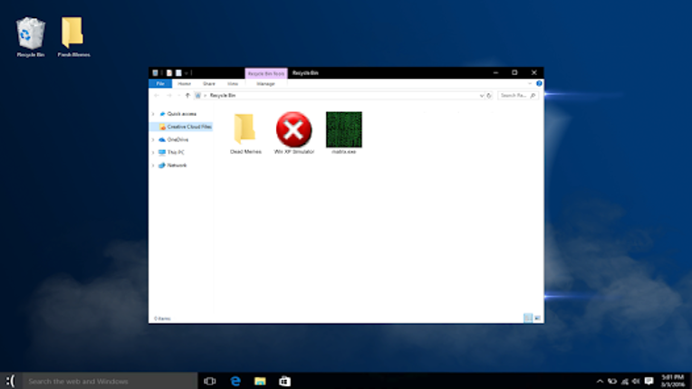 W10 Simulator screenshot