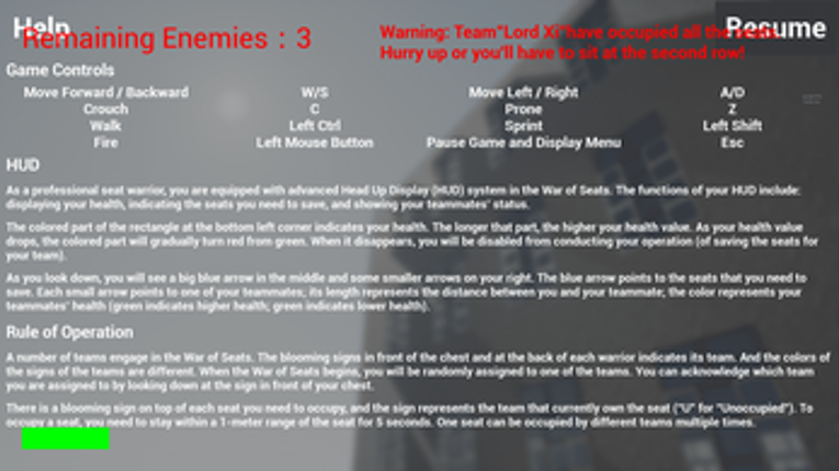 The War of Seats screenshot