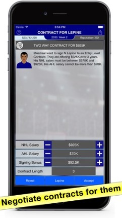 Hockey Agent: Team Manager sim screenshot