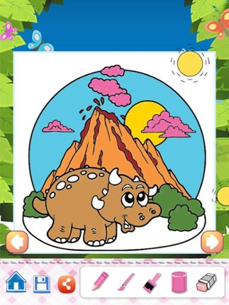 Dino Drawing Coloring Book Painting Pages Image
