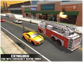 Emergency Rescue Operations - Fire Truck Driving Image