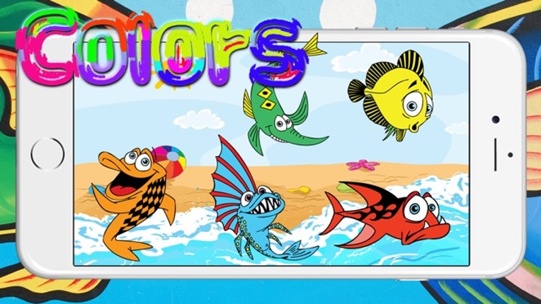 Fish Sea Animal Coloring Quiz Puzzle Matching Game Image