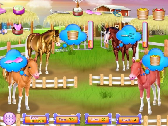 Horse and pony caring game screenshot
