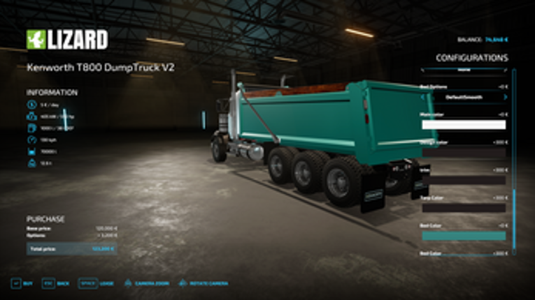 Kenworth T800 Dump truck V2 screenshot